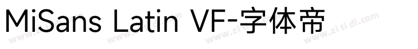 MiSans Latin VF字体转换